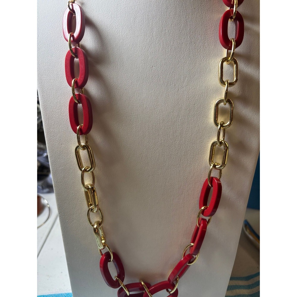 #9. Vintage Talbots Resin Gold-tone Necklace